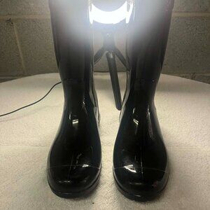UGG Women's Siena black gloss waterproof rubber rain boots size 7